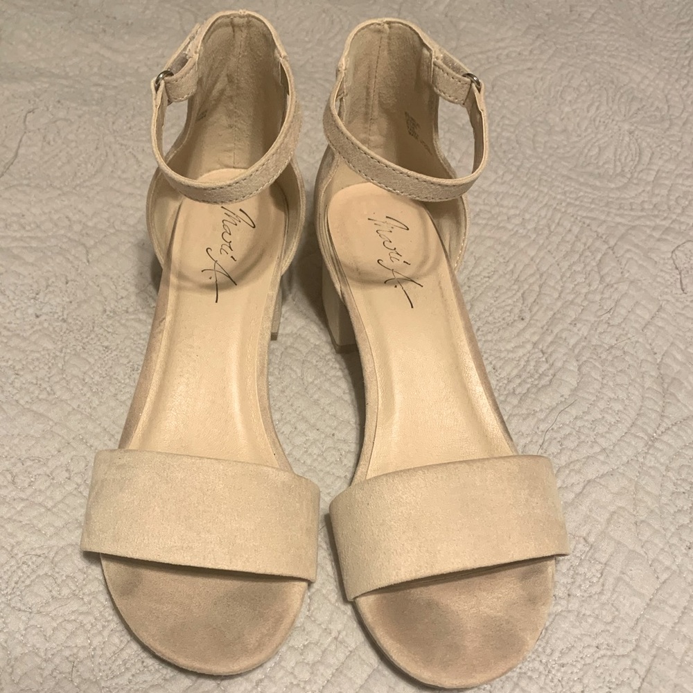 Nude Block Heels